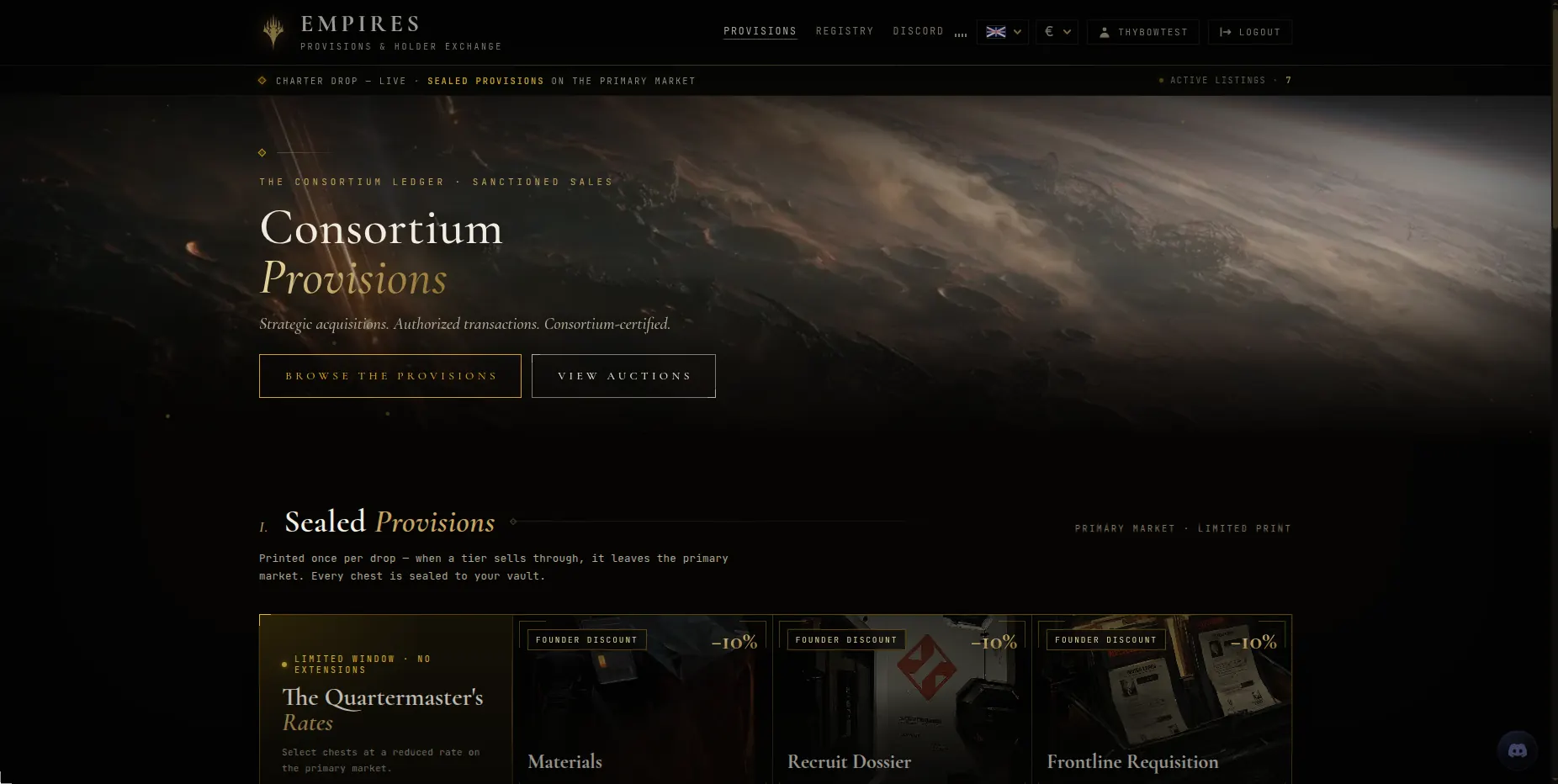 Empires Provisions - Vue 1